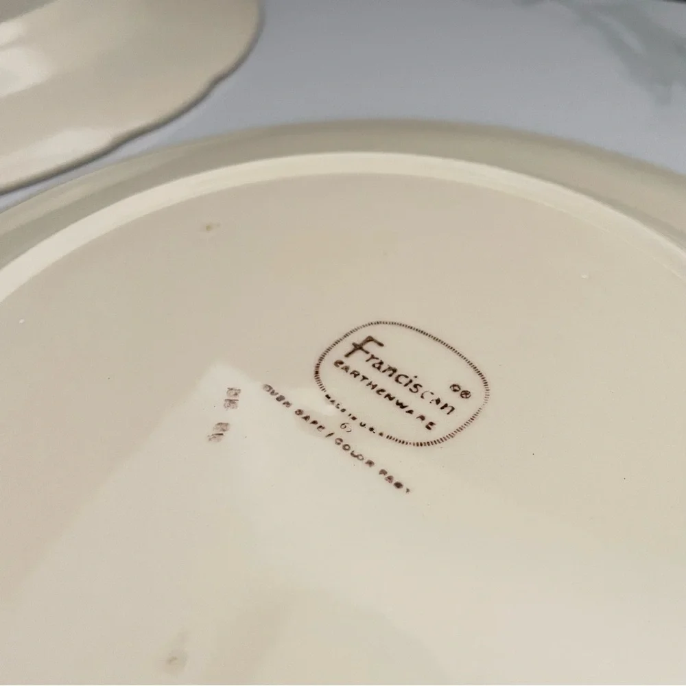SET of 2 Vintage Desert Rose Dinner Plates by Franciscan